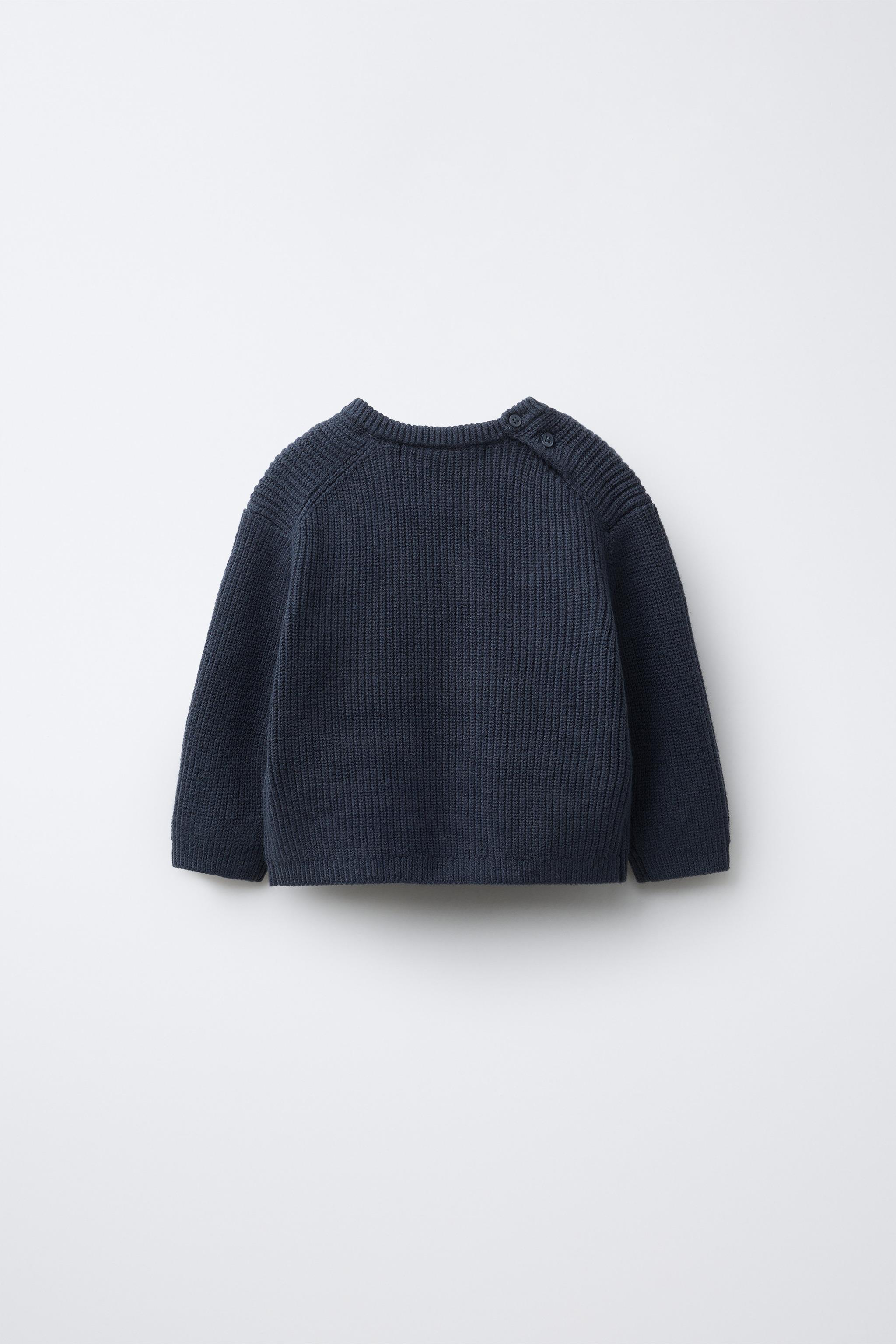 PULL EN MAILLE PERLÉE AVEC POCHE